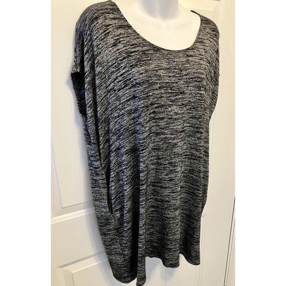 Aritzia Wilfred Free XXS Black Gray Knit Mini Dress Stretch Lightweight Women’s - Picture 3 of 8